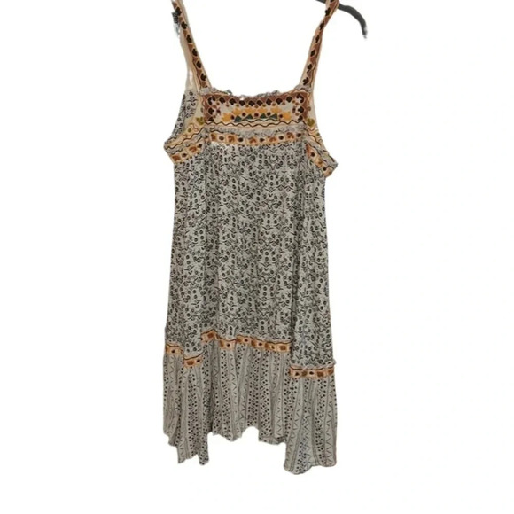 Free People Boarderline Tank Dress Linen Blend Ivory Size Medium - Picture 3 of 11